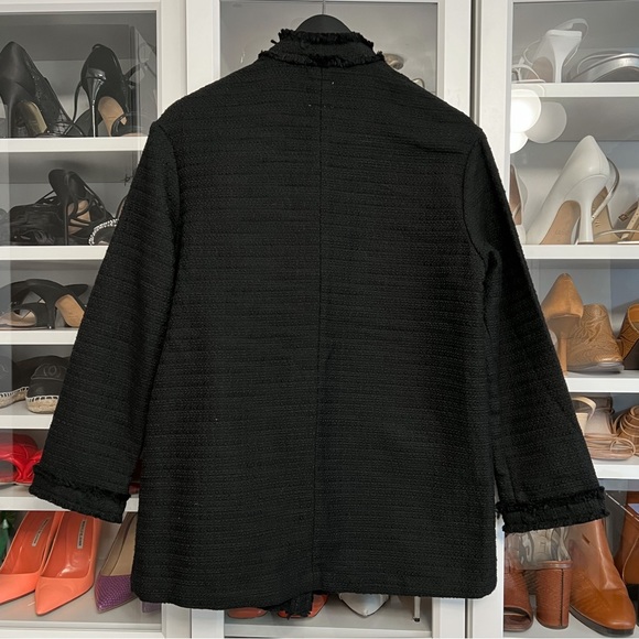 NWOT✨ H&M Black Textured-Weave Jacket - Picture 7 of 10